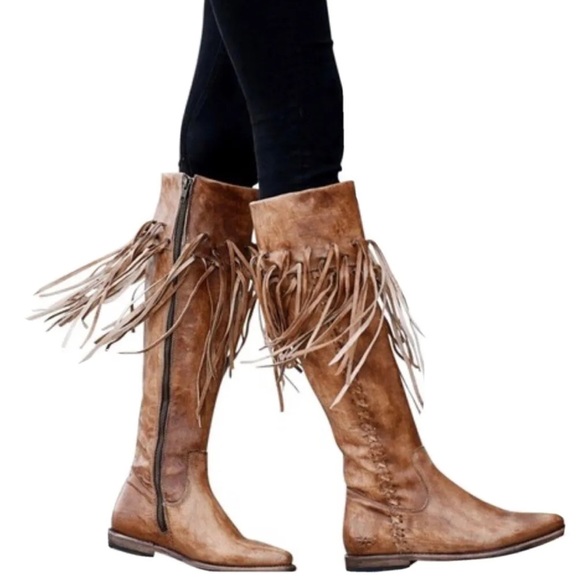 BedStu Hoplia Fringe Leather Tall Boots - Picture 8 of 8